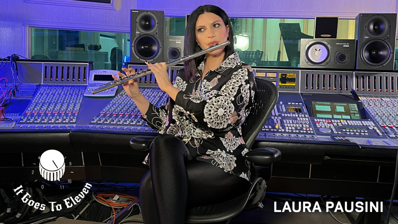 Laura Pausini Shows Off Her Flute